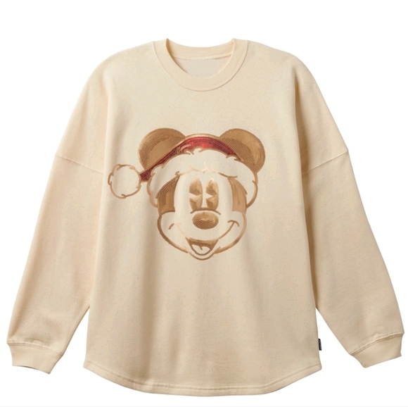 Disney Tops - Disney Parks Mickey Walt Disney World Sequined Holiday Spirit Jersey Size S